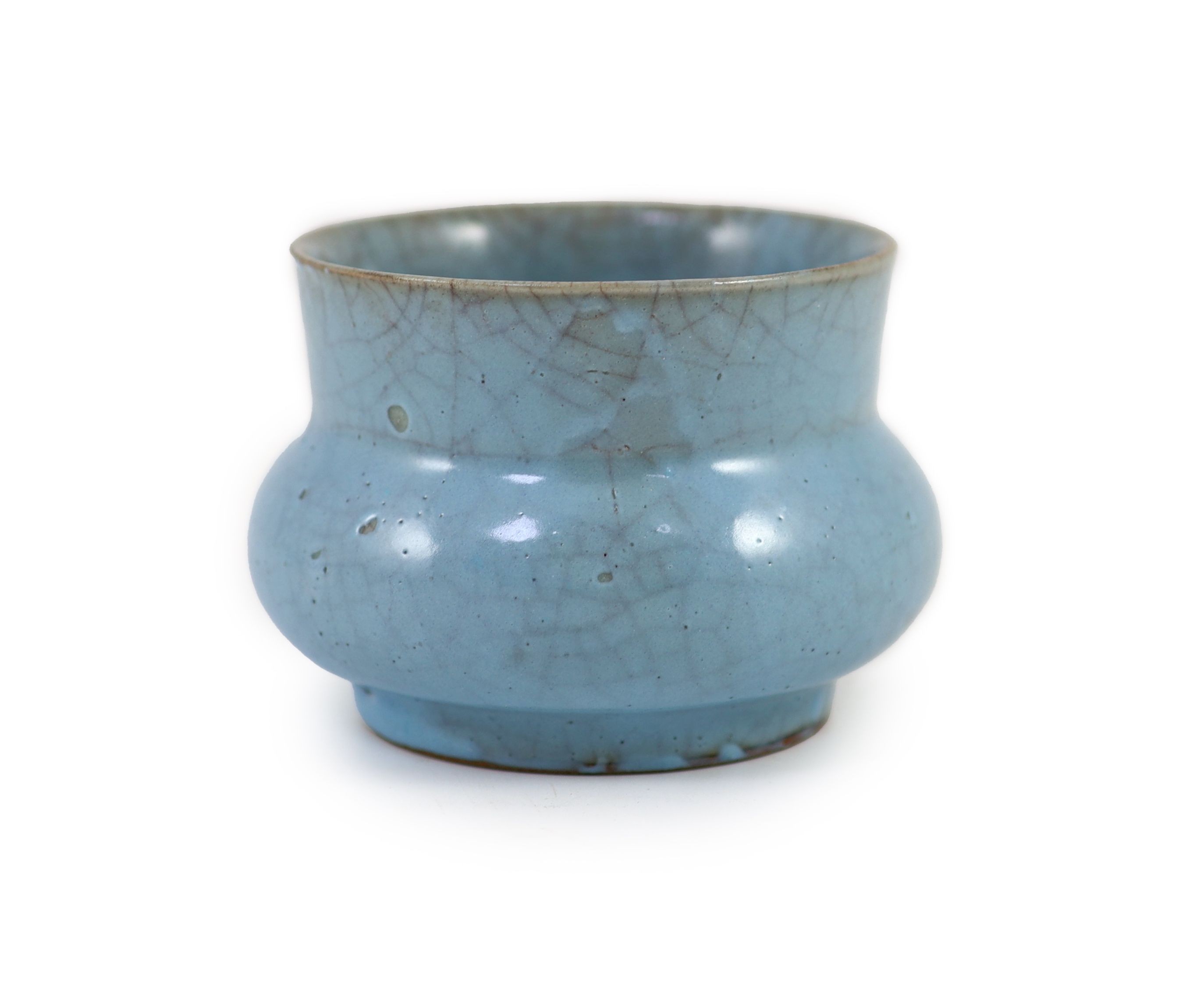 A Chinese Jun type lavender blue glazed vase, zhadou, late Qing dynasty 10.5 cm diameter